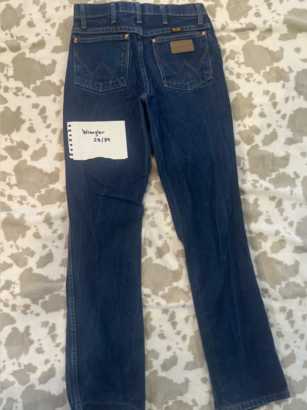 Wrangler Dark Blue Straight-Leg Jeans 28x34